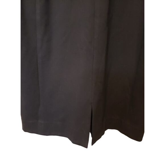 MM Lafleur Black Midi Shift Dress with Front Hem Slit Size 10 Classic Neutral - Picture 3 of 11